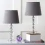 Safavieh Lighting Collection Nola Stacked Crystal Ball 16-inch Table Lamp (Set of 2)