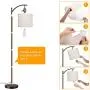 Joofo Floor Lamp, Classic Standing Lamp Reading Standing Light with Hanging Lamp Shade with Led Bulb, Floor Lamp for Living Room Bedrooms, Office, Light Brown Color Joofo Floor Lamp, Classic Standing Lamp Reading Standing Light with Hanging Lamp Shade with Led Bulb, Floor Lamp for Living Room Bedrooms, Office, Light Brown Color
