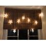 PEIDUO 9 Stars Curtain String Lights Plug Powered with Warm White Light Star Decoration for Indoor, Outdoor, Ramadan ,Christmas, Wedding, Party, Home Decorations