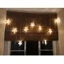 PEIDUO 9 Stars Curtain String Lights Plug Powered with Warm White Light Star Decoration for Indoor, Outdoor, Ramadan ,Christmas, Wedding, Party, Home Decorations
