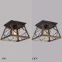Q&S Flush Mount Ceiling Light Fixture , Farmhouse Vintage Ceiling Lights,Industrial Metal Ceiling Lamp for Hallway, Entryway, Bathroom ORB+Brush Brown,1 Light E26 Q&S Flush Mount Ceiling Light Fixture , Farmhouse Vintage Ceiling Lights,Industrial Metal Ceiling Lamp for Hallway, Entryway, Bathroom ORB+Brush Brown,1 Light E26
