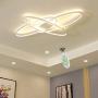 Living Room LED Ceiling Lights Dimmable Light Fixtures Ceiling Flush Mount with Remote Control Ceiling Lighting, Modern Chic Oval Design Chandelier for Bedroom Dining Room Kitchen Lamp (White)