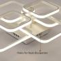 AXSHINE Geometric Ceiling Light Fixture White Flush Mount Ceiling Light Modern Chandeliers Ceiling Square led Light for Bedroom Livingroom 6 Lights Metal Decor Light with White Light 87W 4000K