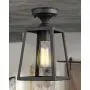 Emliviar 1-Light Ceiling Light Fixture, Semi-Flush Mount Light in Black Finish, 1803AW2-F1 BK