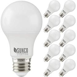 Sunco Lighting 10 Pack A19 LED Bulb, 3W=25W, 4000K Cool White, 250 LM, Dimmable, E26 Base, Indoor Light - UL