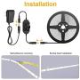 Onforu 32.8ft White LED Strip Light, Dimmable Tape Light, 6000K Daylight Bright White Ribbon Light, 12V Flexible Strip Lighting with 2835 LEDs for Mirror, Under Cabinet, Home, Bedroom, Non-Waterproof