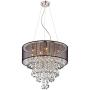 Bretton Brushed Nickel Chandelier 22'' Wide Modern Clear Glass Crystal Black Sheer Shade 12-Light Fixture for Dining Room House Foyer Kitchen Island Entryway Bedroom Living Room - Possini Euro Design