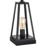 Kacey Industrial Farmhouse Table Lamps Set of 2 with USB Charging Port Nightlight LED Open Column Dark Metal Oatmeal Fabric Drum Shade for Living Room Bedroom Bedside Nightstand - Franklin Iron Works