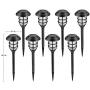 GIGALUMI Solar Pathway Lights Outdoor, 8 Pcs Solar Powered Yard Lights, Waterproof Led Solar Landscape Lights for Yard, Lawn, Patio, Garden, Path, Walkway or Driveway（Cold White）.