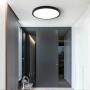 LVL Flush Mount 12 Inch Ceiling Light Fixture (Matte Black), 5000K Daylight 24W LED Modern Surface Mount Ceiling Lamp Indoor for Bedroom Living Room Hallway Kitchen Office Easy Install