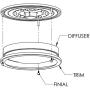 LB72119 LED Flush Mount Ceiling Light, 12 inch, 15W (150W Equivalent) Dimmable 1200lm, 4000K Cool White, Brushed Nickel Round Lighting Fixture for Kitchen, Hallway, Bathroom, Stairwell