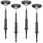 LITOM Solar Pathway Lights Outdoor, 3 Lighting Modes Wireless Solar LED Landscape Lights, IP65 Waterproof Solar Powered Garden Lights for Ground Lawn Patio Yard Driveway Deck Walkway 4 Pack Warm White