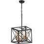 4-Light Farmhouse Pendant Light Black Industrial Chandelier Rustic Ceiling Hanging Light Fixture for Kitchen Island Foyer Living Room Hallway Dinning Room Bedroom (Black) 4-Light Farmhouse Pendant Light Black Industrial Chandelier Rustic Ceiling Hanging Light Fixture for Kitchen Island Foyer Living Room Hallway Dinning Room Bedroom (Black)