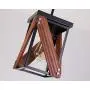 Rustic Industrial Wood Pendant Light with Metal and Wood Cage, One-Light Adjustable Rods Mini Pendant Lighting Fixture for Kitchen Island Dining Room Farmhouse, Black