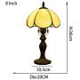 LILICEN HYF European Retro Table Lamp Simple Table Lamp Creative Tiffany Color Glass Living Room Dining Room Bedroom Bedside Table Lamp Yellow Table Lamp Indoor Tiffany Style