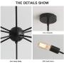 KDG Chandeliers 10 Lights Modern Chandeliers Black Sputnik Chandeliers Mid Century Pendant Lighting Ceiling Light Fixture for Kitchen Dining Room Living Room Foyer（Black 10 Lights)
