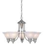 Hardware House 544452 54-4452 Bristol 5 Light Chandelier, 24''x15'', Satin Nickel