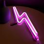 LED Lightning Bolt neon Signs for Wall Decoration Battery and USB Operated Aesthetic Room Decor neon Sign neon Lights for Kids Room, Bar, Living Room, Christmas, Party, Wedding, Halloween(Pink)