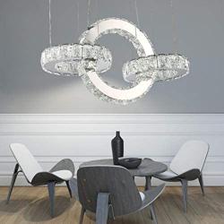 Modern Chandelier Crystal Ceiling Light LED Dimmer Bulbs Lighting Fixtures for Dining Room,Restaurant,Kitchen Island Fixtures Chandeliers