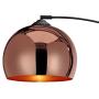 Versanora VN-L00011 Arquer Modern Arc Floor Lamp 67 inch Tall Standing Hanging Light with Rose Gold Finished Shade and Black Marble Base for Living Room Reading Bedroom Office