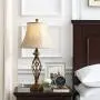 Table Lamp Set of 2 for Bedroom or Living Room, 27.5 in. High Royal Bronze Finish, Large Bedside Reading,Dining,Kitchen,Nightstand Traditional Table Lamps (Bronze Table lamp)