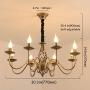 Jaycomey 8-Lights Chandelier,Vintage French Country Chandelier,Metal Bronze Living Room Chandelier,Pendant Light Fixture for Farmhouse Dining Room