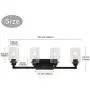 VINLUZ Industrial Black Vanity Light 4 Lights with Clear Glass Shade Farmhouse Bathroom Light Fixtures Metal Wall Lighting Sconces for Hallway Bedroom Living Room