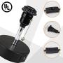 Lifeholder Table lamp, Black Wooden Base Bedside Desk Lamp,Nightstand Lamp with Dual USB Charging Port, Bedside USB Table Lamp Perfect for Bedroom, Living Room or Office (2 Packs)