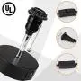 Lifeholder Table lamp, Black Wooden Base Bedside Desk Lamp,Nightstand Lamp with Dual USB Charging Port, Bedside USB Table Lamp Perfect for Bedroom, Living Room or Office (2 Packs)