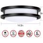 Drosbey 50W Dimmable LED Flush Mount Ceiling Light Fixture, Kitchen Light Fixtures, Ceiling Lights for Bedroom, Bathroom, 14.5 inch, 3000K/4000K/5000K Adjustable, Super Bright 5000 Lumens Drosbey 50W Dimmable LED Flush Mount Ceiling Light Fixture, Kitchen Light Fixtures, Ceiling Lights for Bedroom, Bathroom, 14.5 inch, 3000K/4000K/5000K Adjustable, Super Bright 5000 Lumens