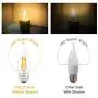 AIELIT 6W CA10 E26 LED Chandelier Light Bulbs, Warm White 2700K, Dimmable (0 - 100%), Antique Candelabra LED Bulb 60 Watt Equivalent for Living Room Kitchen Pendant Lamp Glass Mason Jars, 4-Pack