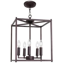 Foyer Lighting Farmhouse Chandelier Light Fixtures Oil Rubbed Bronze 5 Light Hall Pendant Light for Island Lighting Dining Room Lighting by Lucidce