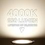 TORCHSTAR Basic Series 10W 4 Inch Low Profile Ultra-Thin Recessed Ceiling Light with Junction Box, 4000K Cool White Dimmable Can-killer Downlight, 650lm 80W Eqv. ETL and Energy Star, Pack of 6