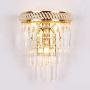 European Crystal Wall Lamp Modern Wall Lamp Sconce 40W E14 Mounted Lights for Bedroom Hotel Living Room Dining Room Study Room Gold Finish[Energy Class A+]