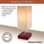 Modern Brown Small Table Lamp w USB Quick Charging Port, Great for LED Bedside, Desk, Bedroom, and Nightstand Lamps or Other Table Lights, Buy 2 or More for 5% Checkout Discount