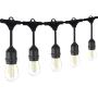 BHCLIGHT Upgraded Commercial Grade Outdoor String Lights Extendable 48FT Patio Lights with 15 Shatterproof S14 Bulbs, Weatherproof Outdoor Party Lights for Backyard, Garden, Bistro, Pergola