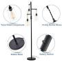 Stepeak Minimalist Glass Floor Lamp, 3 Heads Industrial Pole Standing Lighting Tall Reading Task Light for Living Room Bedroom Office Dormitory Office Cafe, 163cm/64inches