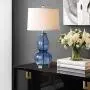 Safavieh Lighting Collection Mercurio Blue Double Gourd 28.5-inch Table Lamp (Set of 2)