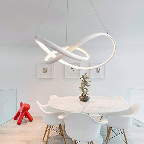 LightInTheBox 44w Modern Minimalism, Nordic LED Chandelier Pendant Light Chic Circular Ring Irregular Contemporary Hanging Lighting Fixture for Living Dining Room Bedroom Warm White