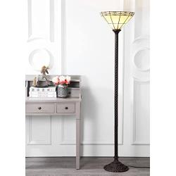 JONATHAN Y JYL8005A Moore Style 68.57'' Torchiere LED Floor Lamp, Tiffany, Traditional for Bedroom, Living Room, Bronze