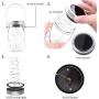 Otdair Solar Mason Jar Lights, Solar Powered Lanterns Outdoor Decorative, 30LED String Fairy Lights, Tree Lights Outdoor Hanging, for Room, Patio, Garden, Party, Wedding, Christmas, 8 PCS
