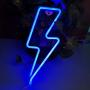 UCSAJI Lightning LED Neon Lights Lightning Shaped Decor Light Sign Lamp Christmas Wall Decor Birthday Party Kids Room Living Room Home Wedding Party Decor (Blue)