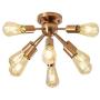Sputnik Light Fixtures, Mount Metal Ceiling Lighting, Industrial Ceiling Lamp Fixture, Flush Mount Sputnik Ceiling Light with 8 UL Sockets for Kitchen Bathroom Dining Room Bedroom (Antique Brass)