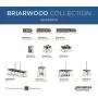 Briarwood Collection Whitewashed Two-Light Farmhouse Flush Mount Ceiling Light