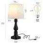 Touch Control 3-Way Dimmable Table Lamp with 2 Fast USB Charging Ports, Resin Heavy-Duty Nightstand Desk Lamp for Bedroom, Guest Room, Bedside and Living Room (LED Bulb Included) (Black) Touch Control 3-Way Dimmable Table Lamp with 2 Fast USB Charging Ports, Resin Heavy-Duty Nightstand Desk Lamp for Bedroom, Guest Room, Bedside and Living Room (LED Bulb Included) (Black)