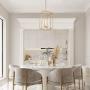 KSANA Gold Chandelier, 4-Light Modern Linear Chandeliers, Pendant Hanging Light Fixtures for Dining Rooms, Foyer, Living Room, Bedroom and Kitchen Island, Brushed Gold Finish
