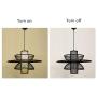 LITFAD Multi Tiers Ceiling Pendant Light 1 Light LED Pendant Lamp Modern Handmade Bamboo Hanging Light for Dining Room Restaurant Living Room - Black, 23.5''(60 cm) LITFAD Multi Tiers Ceiling Pendant Light 1 Light LED Pendant Lamp Modern Handmade Bamboo Hanging Light for Dining Room Restaurant Living Room - Black, 23.5''(60 cm)