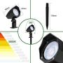 CLY Solar Spotlights LED 4 in 1, Solar Landscape Lights Solar Spot Lights Outdoor, Waterproof IP66, Solar Powered Lights Wall Lights Security Lighting for Garden, Lawn, Patio, Yard, 3000K Warm White