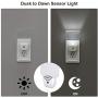 DEWENWILS Plug-in LED Night Light with Light Sensor, Auto Dusk-to-Dawn Sensor, Bright Nightlights for Bathroom, Hallway, Bedroom, Living Room, Flat Clear Design, Daylight, UL Listed, 4Pack