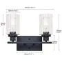 Banato Lighting Black Bathroom Vanity Light 2-Light Indoor Industrial Wall Light Fixtures with Clear Glass Shade for Bedroom Powder Room Living Room Banato Lighting Black Bathroom Vanity Light 2-Light Indoor Industrial Wall Light Fixtures with Clear Glass Shade for Bedroom Powder Room Living Room
